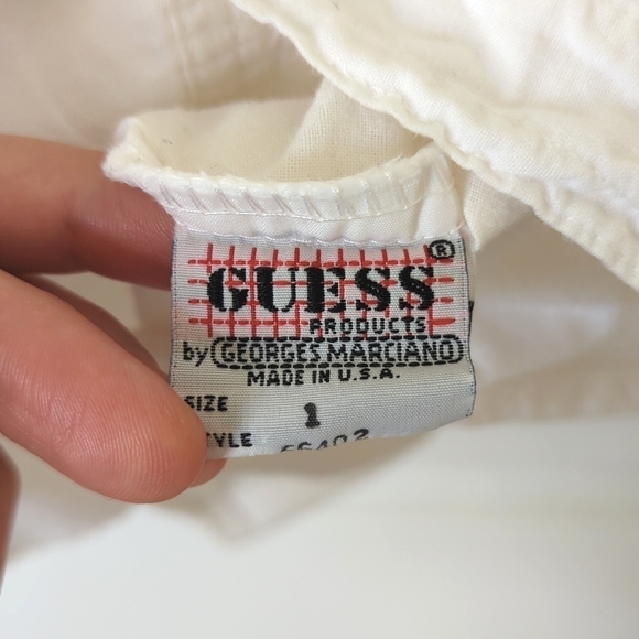 Guess by Georges Marciano 80's Vintage Long Sleeve Button Down Shirt White 1 - Picture 5 of 14